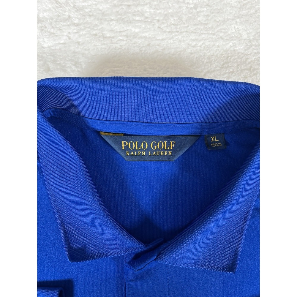 Polo Golf Ralph Lauren Royal Blue Performance Long Sleeve Golf Polo Men's XL - Picture 5 of 10